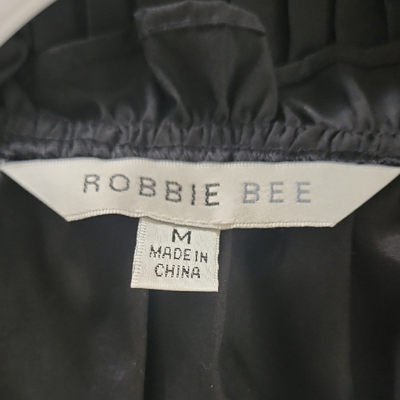 Robbie Bee Women's Black Cotton Blend A-Line Pleaded Dress Size M - Picture 10 of 10